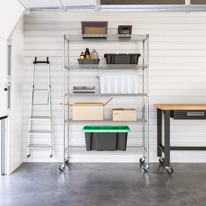 UltraDurable Heavy Duty NSF Solid Steel Wire Rack Storage Unit Organizer for Garage