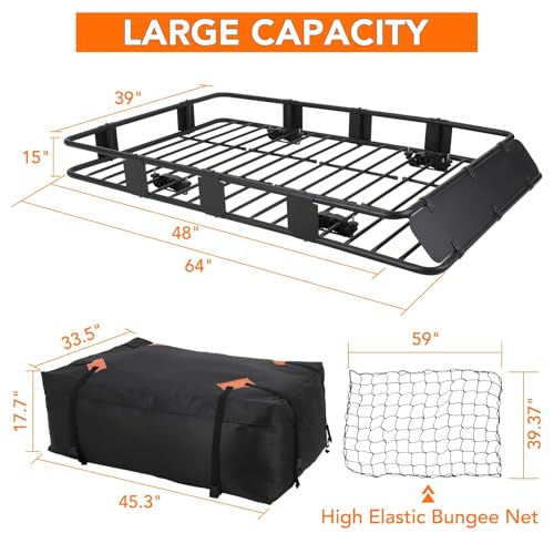 Heavy Duty Roof Rack Basket 64" x 39"