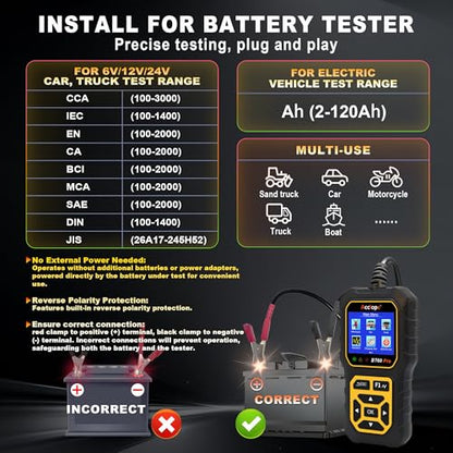 BT60 PRO Car Battery Tester 6V