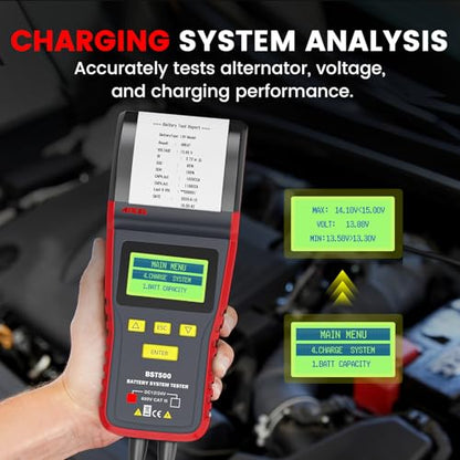 BST500 Car Battery Tester with Printer
