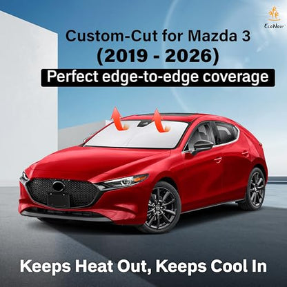 Windshield Sun Shade Compatible for Mazda 3 2019