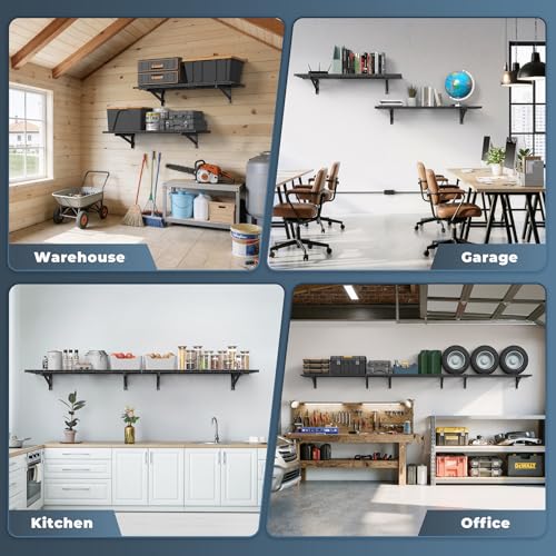 2 Pack Garage Shelving Wall Mounted