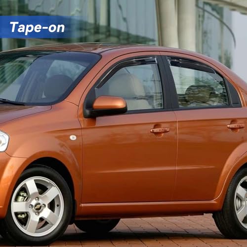 Window Visors Rain Guards for 2007 2008 2009 2010 Chevy Aveo Sedan