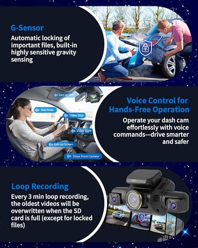 360° View Dash Cam Front and Rear