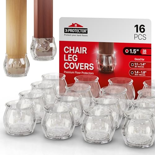 Silicone Chair Leg Floor Protectors 16 PCS with Non (16 Count)
