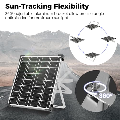 20W 12V Solar Panel Battery Charger Trickle Maintainer Kit