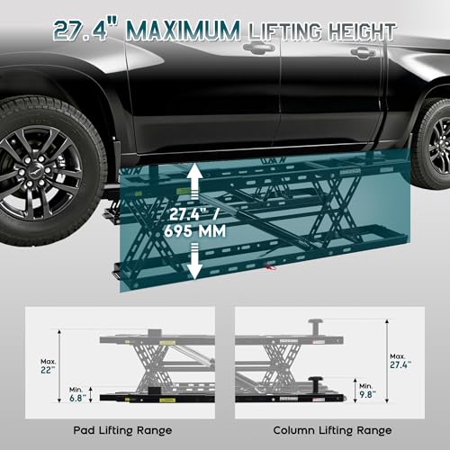 8000 LBS Portable Car Lift for Home Garage Use