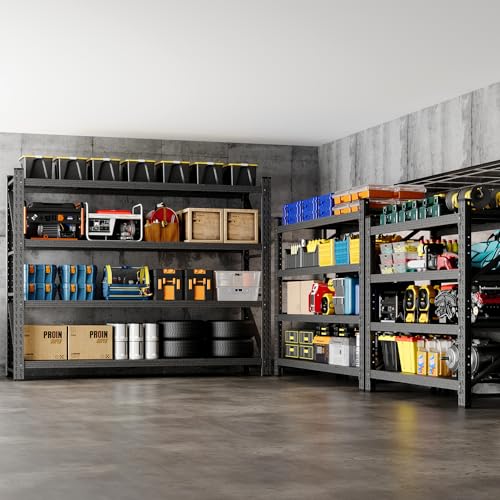 60" W Storage Shelves 5000lbs Garage Metal Shelving Heavy Duty Garage Shelves Adjustable Storage Shelves for Industrial