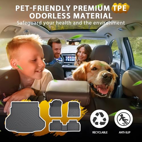 Floor Mats Cargo Liner for Kia K4 2025 2026 All Weather 3D TPE Anti