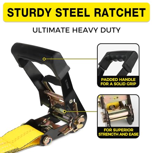 Car Tie Down Straps for Trailers 2" x 10' 4 (4 Count)