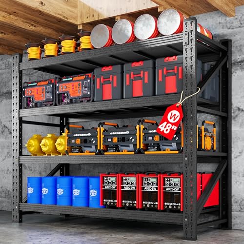 48" W Metal Storage Shelves Heavy Duty