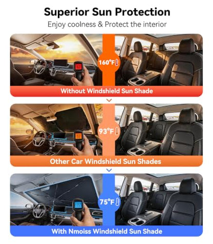 Vinyl Coating Heat Shield] Windshield Sun Shade Umbrella Custom for Chevrolet Express