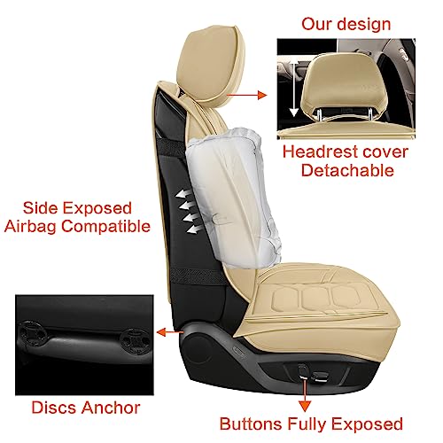 Leather Car Seat Covers Front Pair (2 Count)
