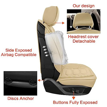 Leather Car Seat Covers Front Pair (2 Count)