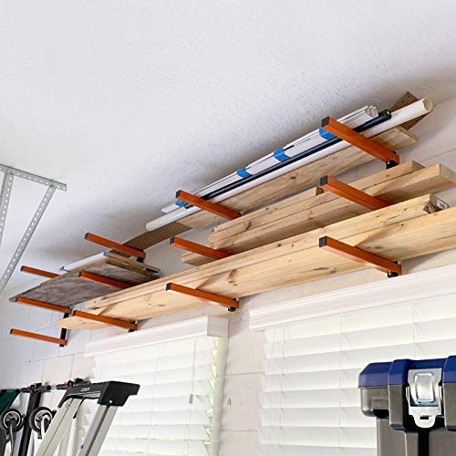 Wall Mount Wood Organizer and Lumber Storage Rack with 3 (4 Count)