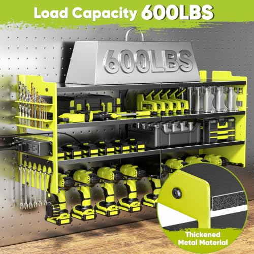Upgrade Power Tool Organizer Wall Mount with Charging Station