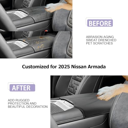 Center Console Cover Compatible with 2025 2026 Nissan Armada Accessories 2025 2026 Armada SV