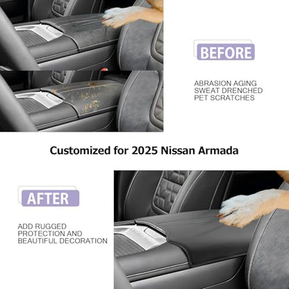 Center Console Cover Compatible with 2025 2026 Nissan Armada Accessories 2025 2026 Armada SV