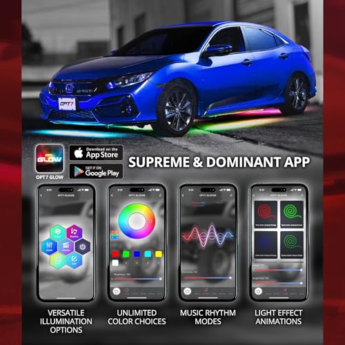 Aura DreamColor Underglow Chasing Light Kit with APP & Remote Control (4 Count)