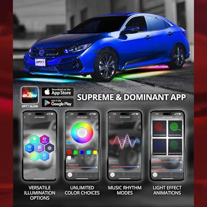Aura DreamColor Underglow Chasing Light Kit with APP & Remote Control (4 Count)