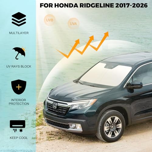 Foldable Front Windshield Sunshade fit for Honda Ridgeline 2017
