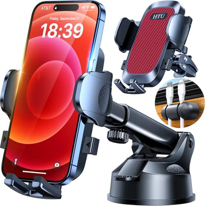 Car Phone Holder【2026 Upgraded 100+LBS Suction & Safety Cert】 Cell Phone Car Mount for Truck Heavy Duty Phone Holder for Dashboard