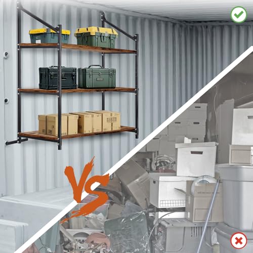 2 Pack Hanging Heavy duty Adjustable Shelf 56.5x22 Cargo Container Shelving units (2 Count)