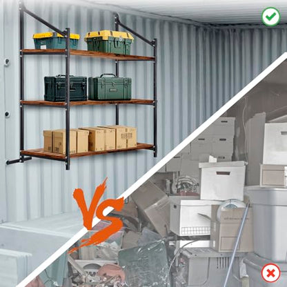 2 Pack Hanging Heavy duty Adjustable Shelf 56.5x22 Cargo Container Shelving units (2 Count)
