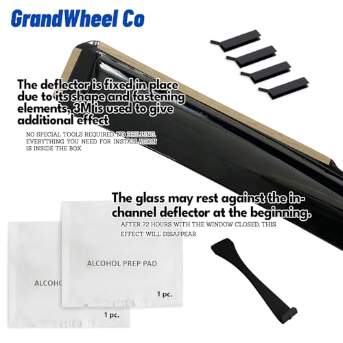 Window Deflectors Smoke Tinted in (4 Count)