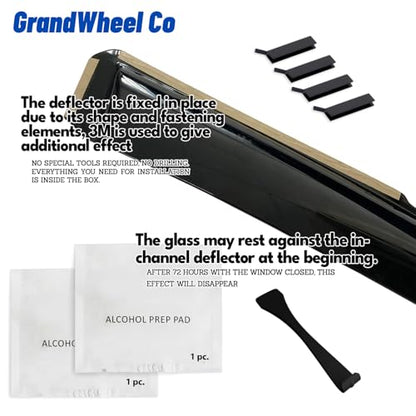 Window Deflectors Smoke Tinted in (4 Count)