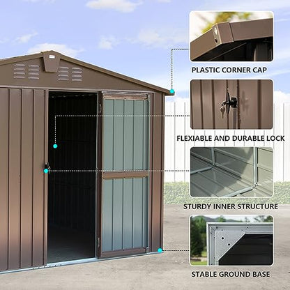 Domi Outdoor 10' x 8' Storage Shed