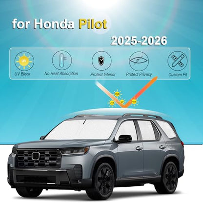 8pcs Thicken Sun Shades for Honda Pilot 2025 2026 Accessories