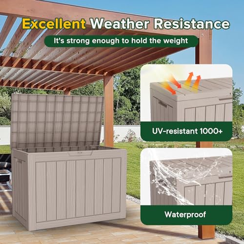 45 Gallon Small Outdoor Storage Deck Box