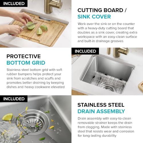 Fairlane 15 in Undermount Workstation Single Bowl 18