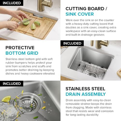 Fairlane 15 in Undermount Workstation Single Bowl 18