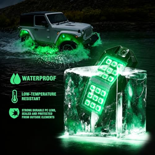 18 LED Rock Lights 8 Pods Wide Angle Bluetooth Wheel Well Lights (8 Count)