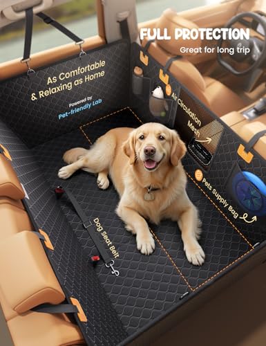 Dog Car Seat Cover for Back Seat with Hard Bottom for Truck XL