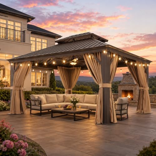 12' X 14' Hardtop Gazebo with Drainage