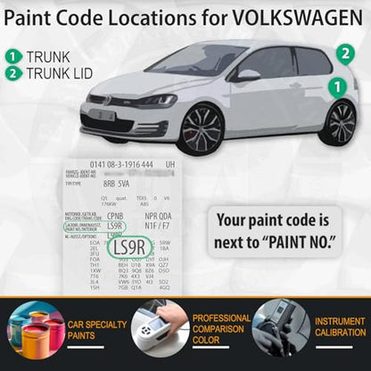 LC9X 2T Deep Black Pearl Car Touch Up Paint for Volkswagen