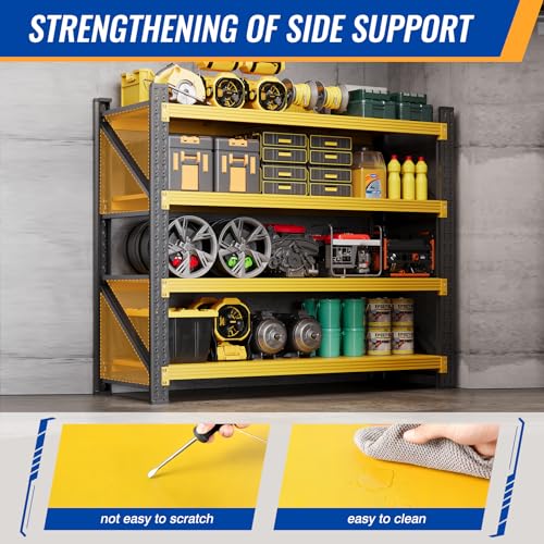 BYBYNSOE 48" W Storage Shelves 3000lbs Garage Metal Shelving Heavy Duty Garage Shelves Adjustable Storage Shelves for Industrial