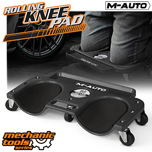 Rolling Knee Creeper Durable Knee Pads with Full 360 Degree Turn Casters and Tool Tray