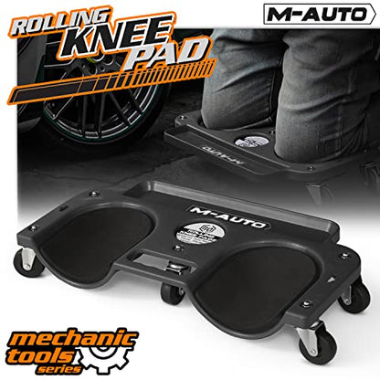 Rolling Knee Creeper Durable Knee Pads with Full 360 Degree Turn Casters and Tool Tray