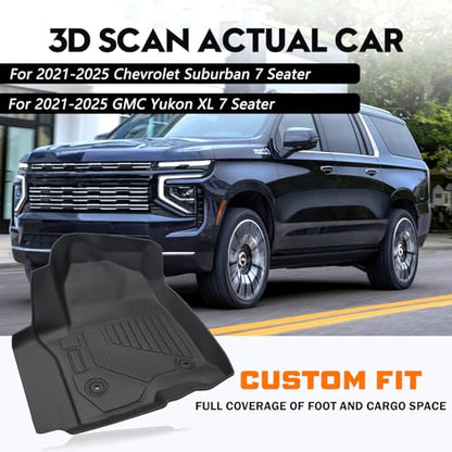 Floor Mats Cargo Mat Set for 2021 (7 Count)