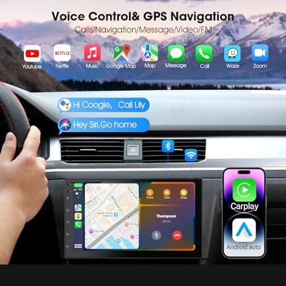 2 Din Car Radio with Wireless CarPlay & Android Auto
