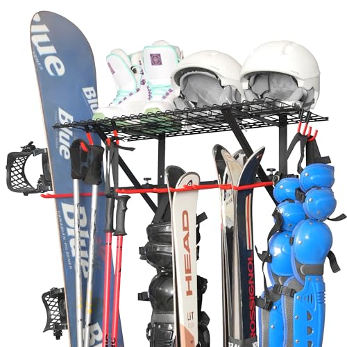 Wall Mounted Ski and Snowboard Storage Rack