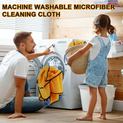 80 Pcs Yellow Microfiber Towels