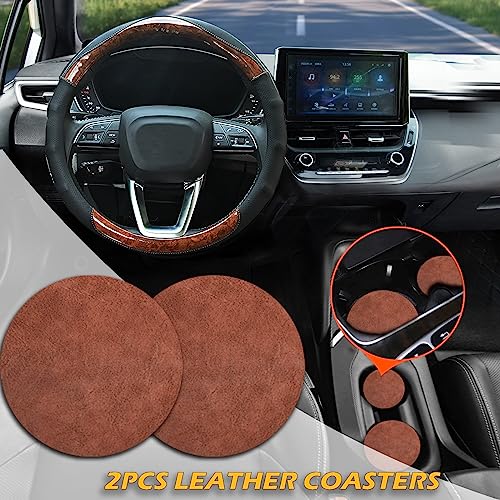 Wood Grain Steering Wheel Cover Car Steering Wheel Covers 14.5 (3 Count)