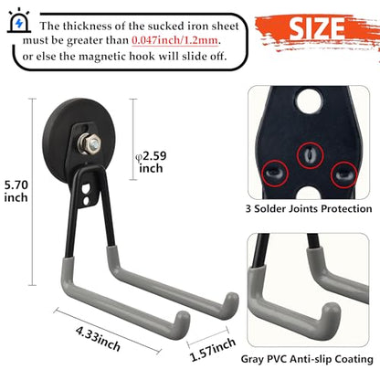 Magnetic Garage Hook (2 Count)