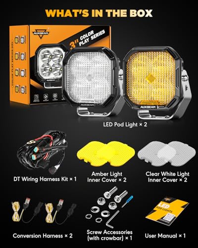 Color Play Series 3 Inch LED Pods Off Road Cube Lights (2 Count)