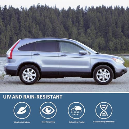 4PCS Rain Guards Window Visors Fits for 2007